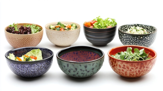 Zestaw potraw w miseczkach